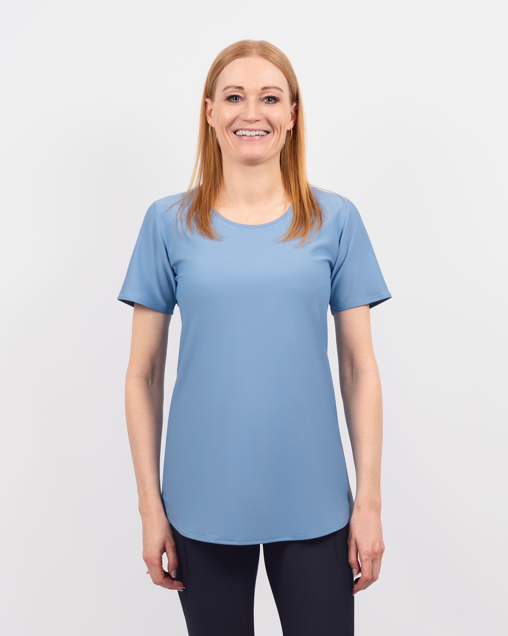 Vigga Fitted Skyblue T-shirt - Extra Length - Huabo