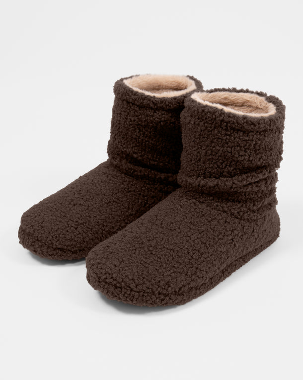 Vivi Mocha Brown Homewear Boots