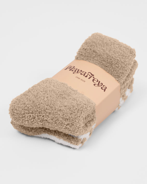 Winnie Beige Cozy Socks 2-Pack