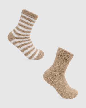 Winnie Beige Cozy Socks 2-Pack