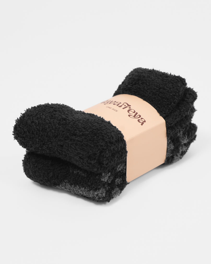 Winnie Black Cozy Socks 2-Pack