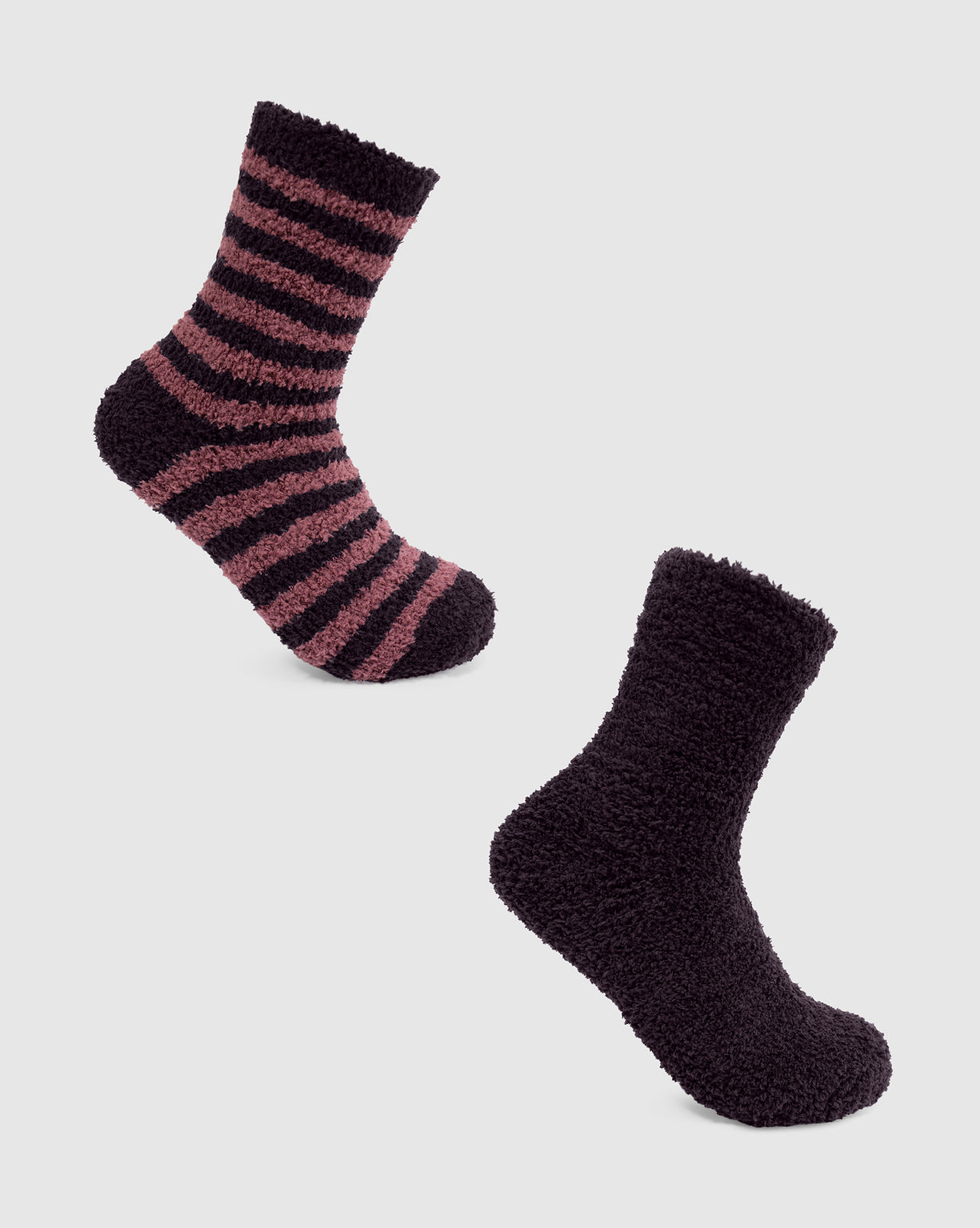 Winnie Deep Plum Cozy Socks 2-Pack