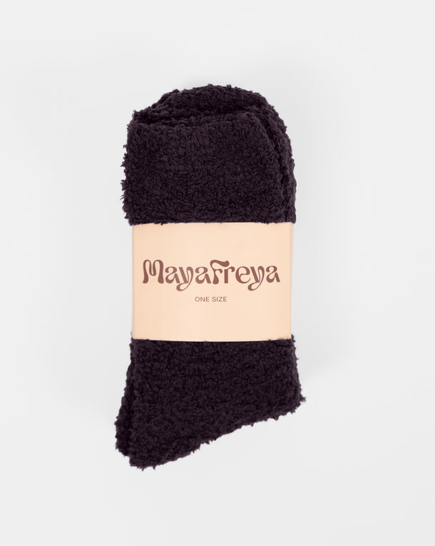 Winnie Deep Plum Cozy Socks 2-Pack