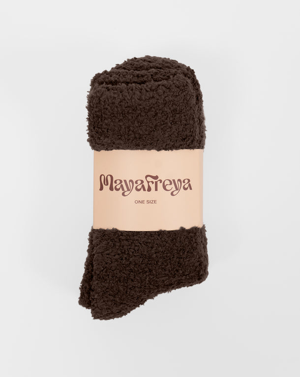 Winnie Mocha Brown Cozy Socks 2-Pack