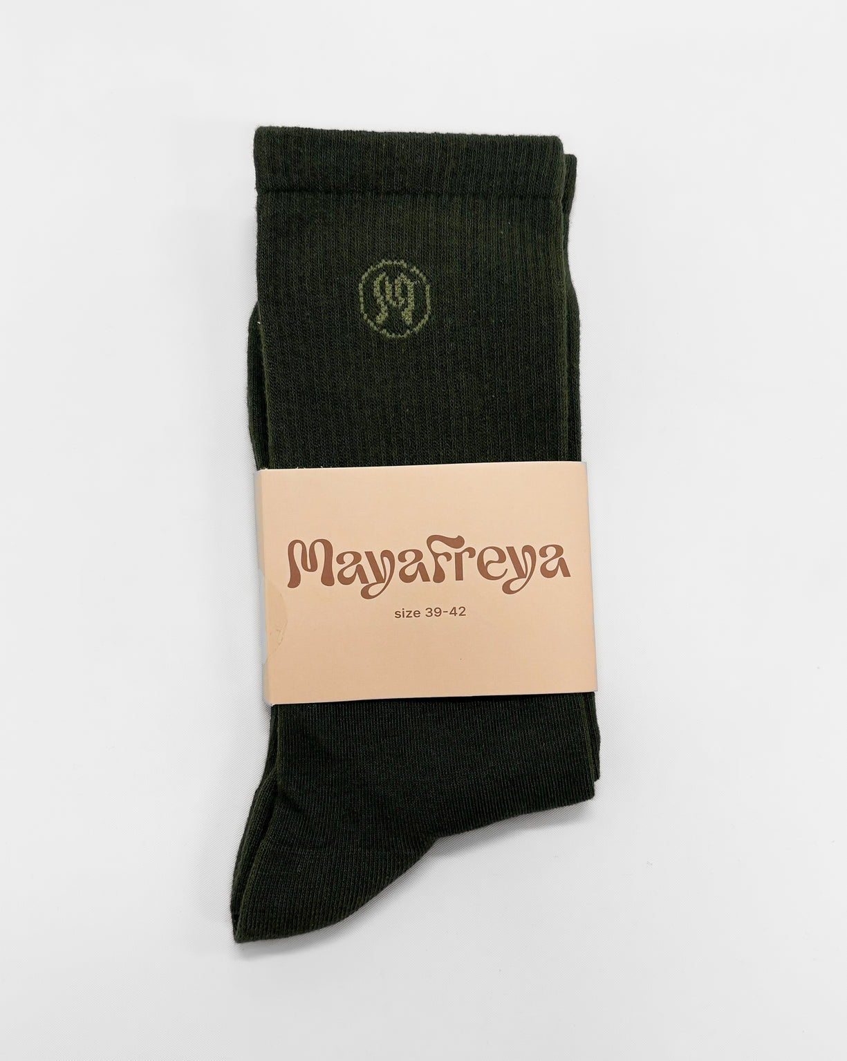 Zoe Deep Olive Socks