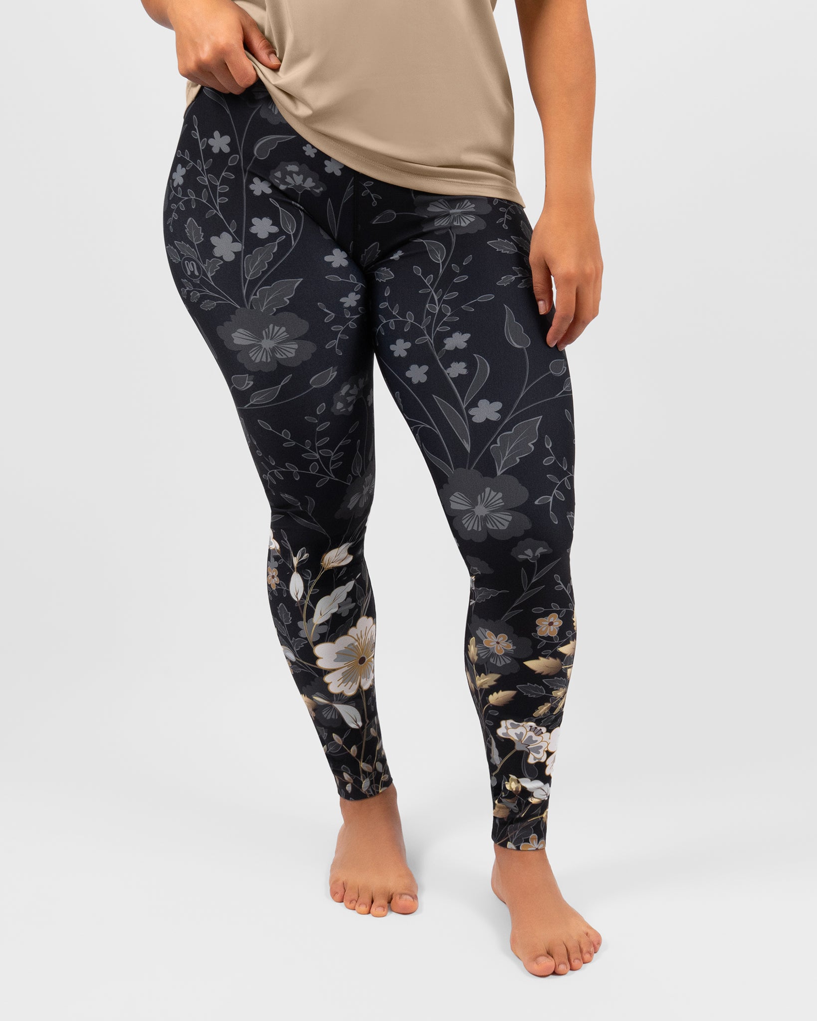Hope Elegant Floral Leggings Without Pockets