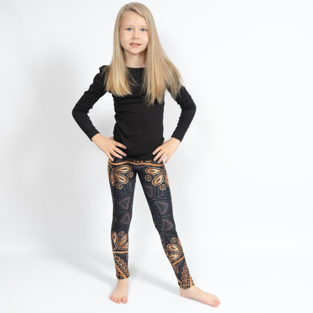 Golden Mandala Kids Leggings